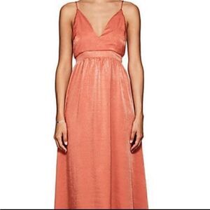 FiveSeventyFive Charmeuse V-neck Maxi Dress